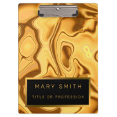 Luxus 2 in 1 Elegante Gold Marmor Business Card & Klemmbrett (Vorderseite)