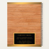 Luxus 2in1 Gold Wood Moderne Business Card & Planer (Rückseite)
