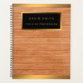 Luxus 2in1 Gold Wood Moderne Business Card & Planer (Vorderseite)