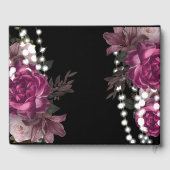 Luxus 30. Geburtstag Personalisierte Rose Wein Gästebuch (Rückseite)