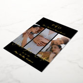 Luxus 3 Hochzeiten Fotos Collage Simple Branches Folieneinladung (Gedreht)