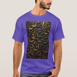 Luxus 3D arabische Buchstaben abstrakt T-Shirt