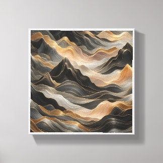 Luxus-3D-Flüssig-Gebirgslandschaft - Abstraktes Go Leinwanddruck