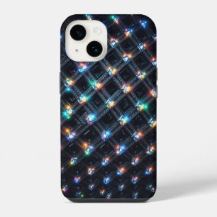 Luxus-3D-geometrisches Gitter-Mehrfarbig-glühendes iPhone 14 Hülle
