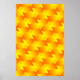 Luxus 3D Gold Schuppenmuster Optische Illusion Poster