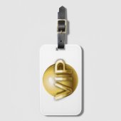 Luxus 3D Gold VIP Emblem Gepäckanhänger (Vorderseite Vertikal)