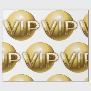 Luxus 3D Gold VIP-Emblem Geschenkpapier