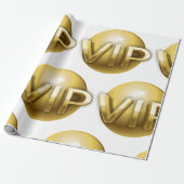 Luxus 3D Gold VIP-Emblem Geschenkpapier (Ungerollt)