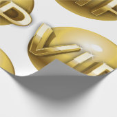 Luxus 3D Gold VIP-Emblem Geschenkpapier (Ecke)