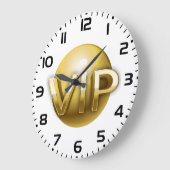 Luxus 3D Gold VIP-Emblem Große Wanduhr (Winkel)
