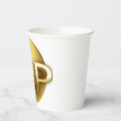 Luxus 3D Gold VIP Emblem Pappbecher (Links)