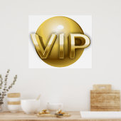 Luxus 3D Gold VIP Emblem Poster (Küche)