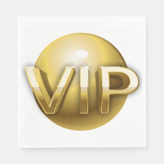 Luxus 3D Gold VIP Emblem Serviette (Vorderseite)