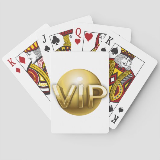 Luxus 3D Gold VIP Emblem Spielkarten (Rückseite)