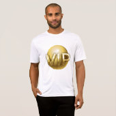 Luxus 3D Gold VIP-Emblem T-Shirt (Vorne ganz)