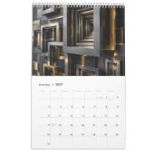 Luxus 3D-Kunst-Kalender 2027 Kalender (Jan 2027)