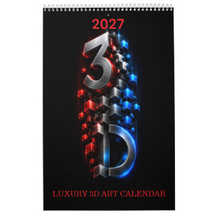 Luxus 3D-Kunst-Kalender 2027 Kalender