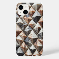 Luxus-3D-Marmor-Geometrie-Handyhülle - Elegant