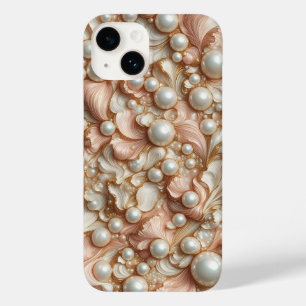 Luxus 3D rosa Seidenblütenblätter und königliches  Case-Mate iPhone 14 Hülle