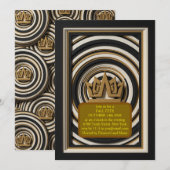 Luxus 3D-Schichten-Gold-VIP-Eventeinladung Einladung (Vorne/Hinten)