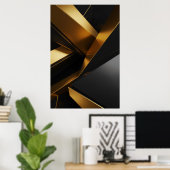 Luxus 3D-Wand modernes Metalldesign Poster (Heimbüro)