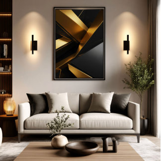 Luxus 3D-Wand modernes Metalldesign Poster