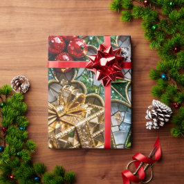 Luxus-3D-Weihnachtsmosaikrolle Geschenkpapier