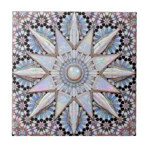 Luxus 3D White Opal Kristall Marokkanischer Zellij Fliese