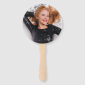 Luxus 40. Geburtstag Black Gold Foto Fächer (Rückseite)