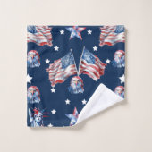 Luxus 4. Juli Patriotic Personalisiert Badhandtuch Set (Waschlappen)