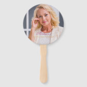 Luxus 50. Geburtstag Custom Foto Glitzer Fächer (Rückseite)