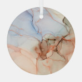 Luxus Abstrakt: Alkohol Tinte Art Ornament Aus Glas (Rückseite)