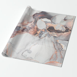 Luxus-Abstrakt-Fluid-Art-Malerei in Alkoholtinte Geschenkpapier