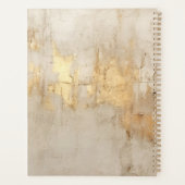 Luxus Abstrakt Ivory Gold Glitzer Beruflich Planer (Rückseite)