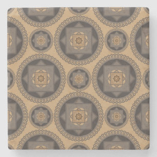Luxus Abstrakt Mandala Blumenmuster Steinuntersetzer