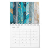 Luxus-Abstrakter Fluid-Gold-Kalender 2027 Kalender (Mär 2027)