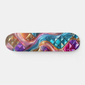 Luxus-Abstraktes 3D-Mosaik  Skateboard (Horizontal)