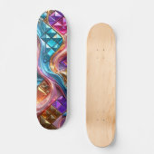 Luxus-Abstraktes 3D-Mosaik  Skateboard (Vorderseite)
