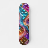 Luxus-Abstraktes 3D-Mosaik  Skateboard (Vorne)