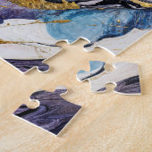 Luxus Aegean Gold Marmorwellen Puzzle (Seite)