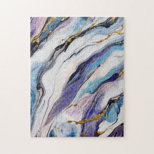 Luxus Aegean Gold Marmorwellen Puzzle (Vertikal)