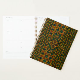 Luxus-Afrika-Kalender-Planer Perlen-Kente Planer