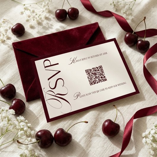 Luxus Altes Geld Rot Beige RSVP Karte