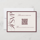 Luxus Altes Geld Rot Beige RSVP Karte (Vorderseite)