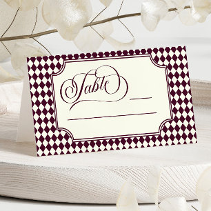 Luxus-Altes-Geld-Wein-Elfenbein-Hochzeit im Vintag Platzkarte