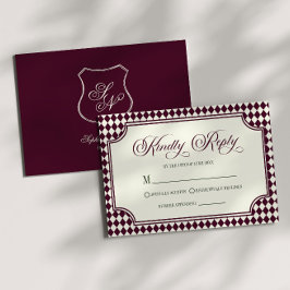 Luxus-Altes-Geld-Wein-Vintage-Elfenbein-Hochzeit RSVP Karte