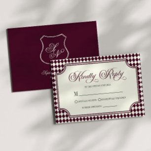 Luxus-Altes-Geld-Wein-Vintage-Elfenbein-Hochzeit RSVP Karte