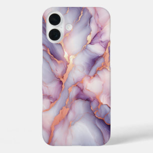 Luxus-Amethyst-Lila-Marmor-Hülle - Elegante Rose iPhone 16 Plus Hülle