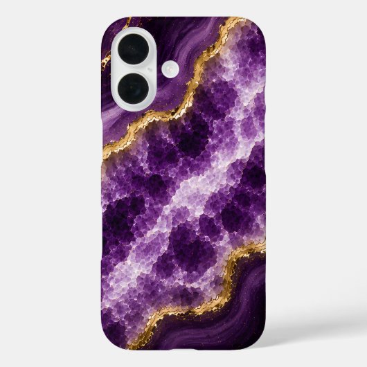 Luxus-Amethyst-Marmor-Geode Case-Mate iPhone Hülle (Rückseite)
