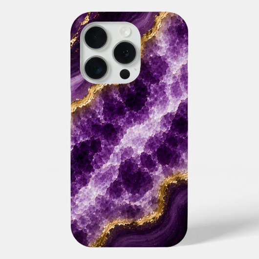 Luxus-Amethyst-Marmor-Geode Case-Mate iPhone Hülle (Rückseite)